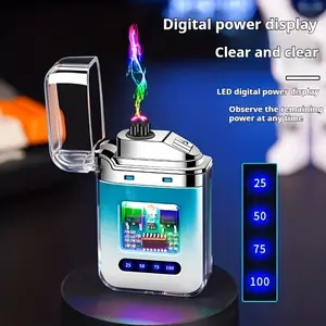 Rechargeable Lighter, Stylish Usb Charging, Colorful Windproof Ignition, Suitable For Outdoor And Indoor Camping, Barbecues, And Candles; The Perfect Gift For Your Boyfriend.