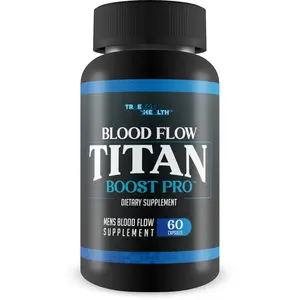Blood Flow Titan Boost Pro - Our Best Mens Blood Flow Supplement Healthcare Vitamin Fitness Optimum Natural