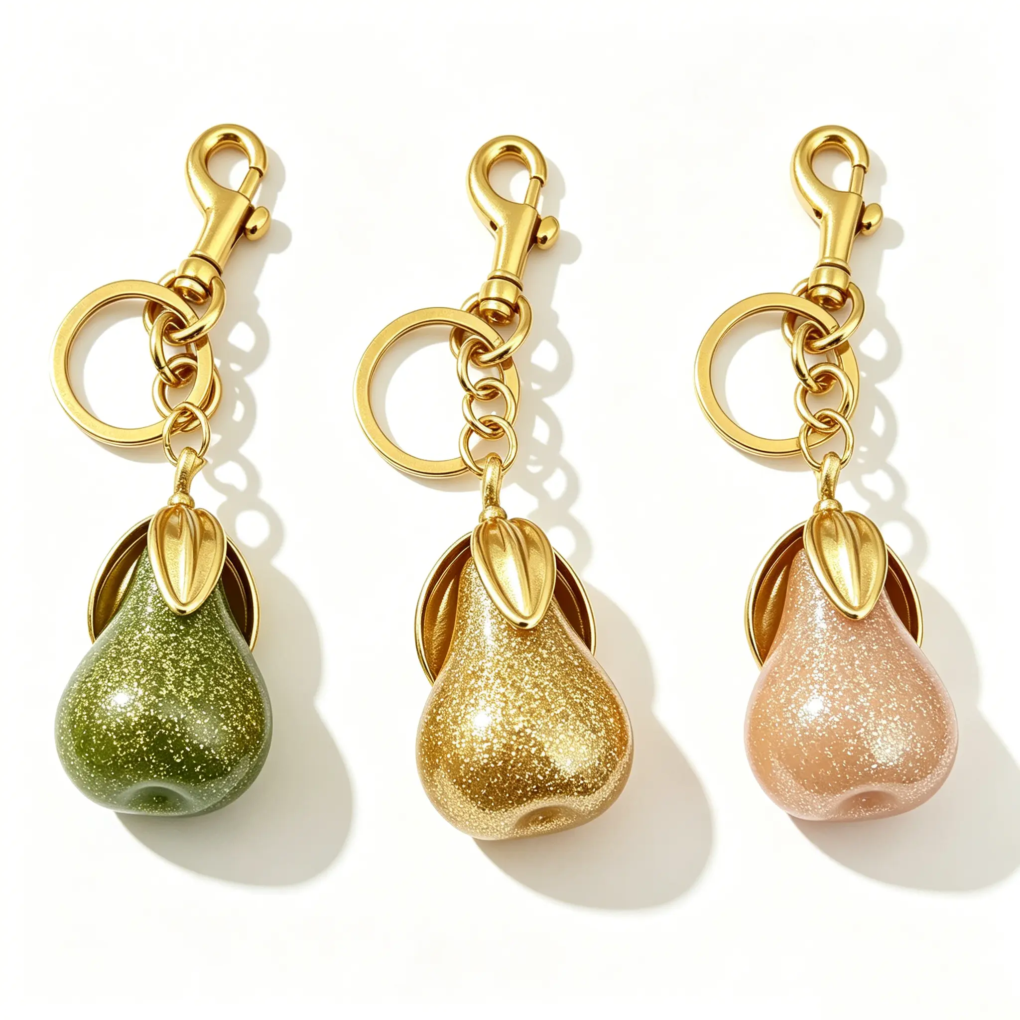 Fruit Design Keychain, Cute Pear‑Shaped Keychain for Women & Men, Fashion Bag Decoration Accessory, Trendy, Versatile & Exquisite, Ideal Birthday Gift for Bags