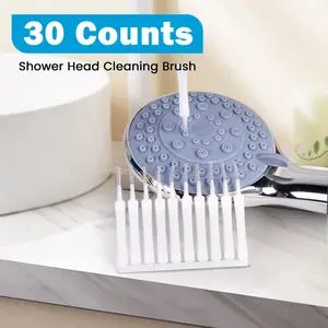 30 Counts Shower Head Cleaning Brush, Shower Head Cleaner Picks, Gap Hole Anti - Clogging Tiny Cleaning Brushes for Household Bathroom, Shower Corners