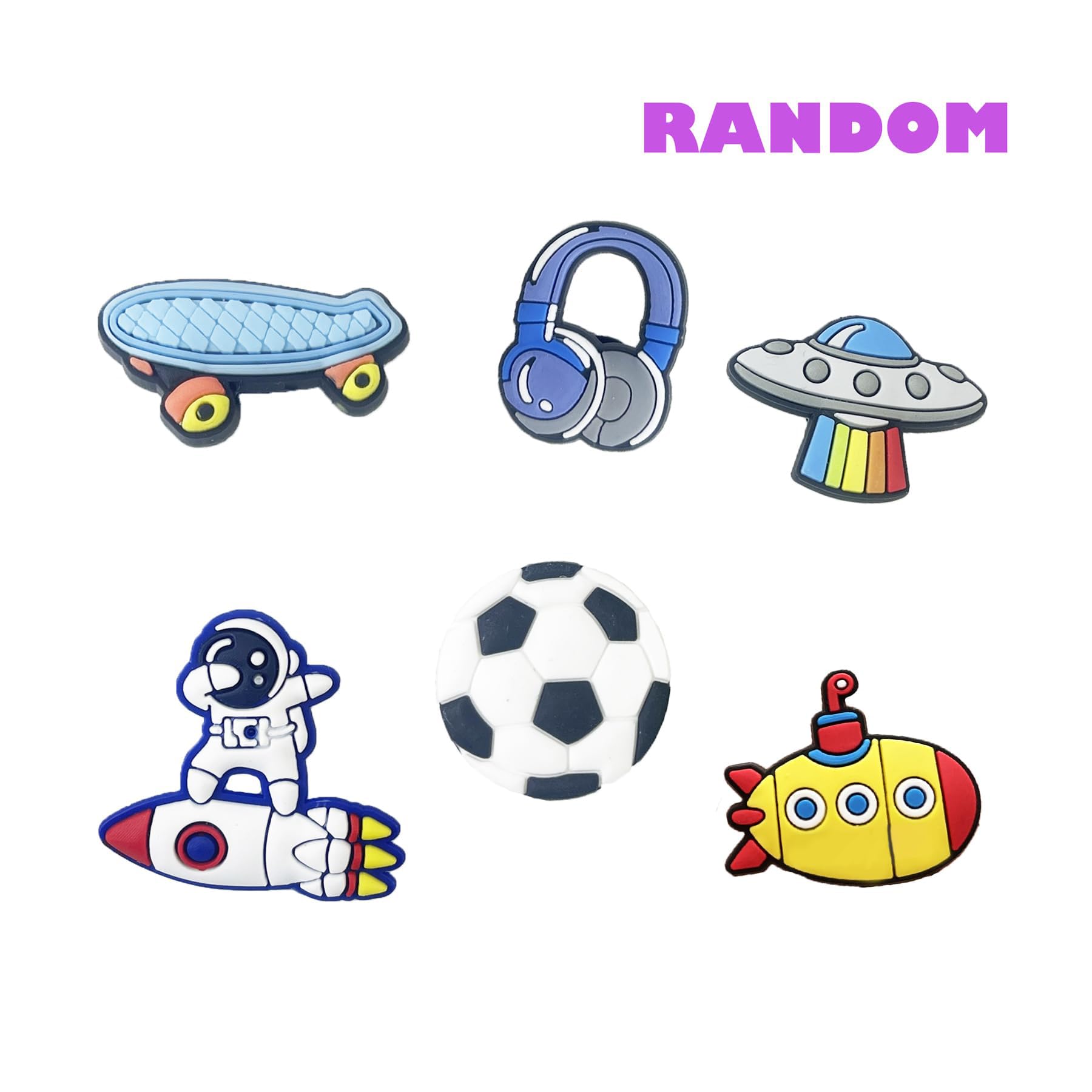 35 Pcs Random PVC Shoe Charms,Garden Shoes Cute Shoe Charms Decoration with Different Designs Shape for Girls,Boys and Adult Party Gift