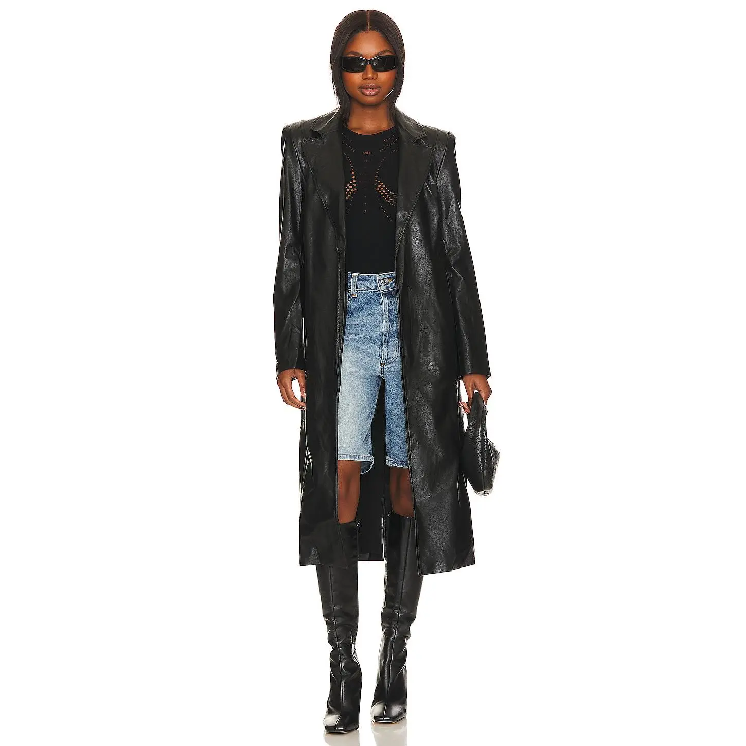 BY.DYLN Melani Trench in Black