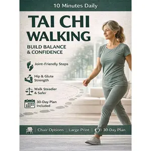 10-Minute Tai Chi Walking for Elderly and Caregivers, Enhance Balance and Confidence with Knee-Protective Steps, Relieve Joint Pain and Prevent Falls