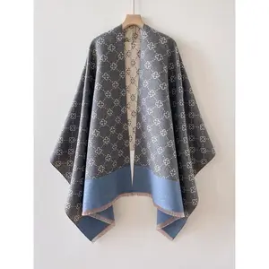 Unisex Plaid Print Shawl, Soft Warm Casual Scarf for Fall & Winter, Fashion Accessory, Perfect Birthday Gift, Trendy Woven Fabric