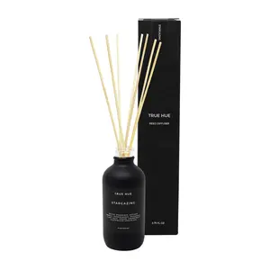 True Hue Stargazing Reed Diffuser, Mandarin & Vetiver Aroma, 4 oz Bottle with 7 Rattan Sticks for Home Fragrances