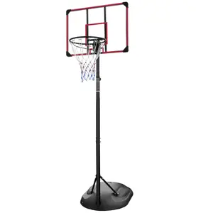 Portable Basketball Hoop Adjustable 7.5ft - 9.2ft with 32 Inch Backboard for Youth Adults Indoor Outdoor Basketball Goal Red playground  basketball toddler basketball hoop  bf  gear