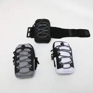 Running Armband Phone Holder, Sports Armband for Phone, Adjustable Elastic Strap, Sweatproof Zipper Pouch, Fits Most Smartphones, for Gym, Jogging, Hiking, Outdoor Workout, Lightweight Phone Arm Bag with Extra Storage