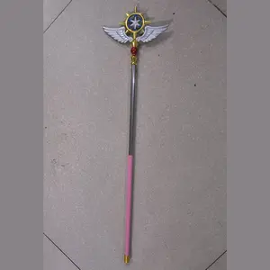 Captor Clear Sakura Kinomoto Cosplay Six Pointed Star Wings Magic Telescopic Wand Boxed Model