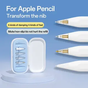 Apple Pencil Metal Tip Replacement, Durable Paper-Like Membrane, Compatible with iPad 1/2, Original Pencil Tip, Handwriting Pen