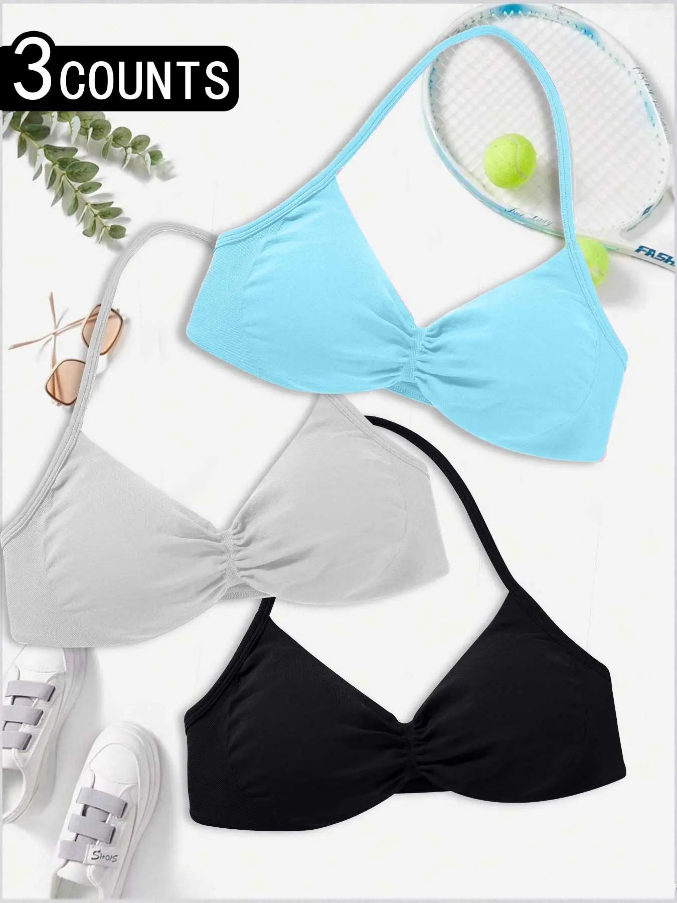 Black + Pink + light blue L