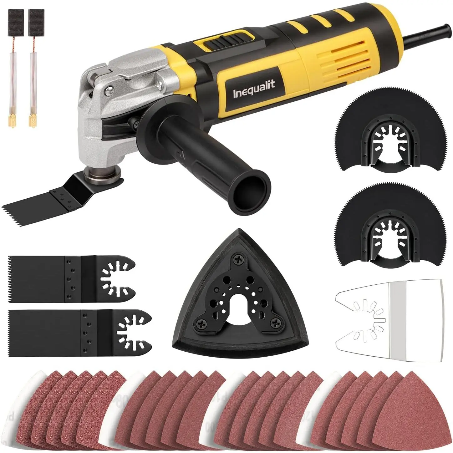 Oscillating Tool, 3.5A Oscillating Tool Kit with 6 Variable Speed, 4° Oscillation Angle, Quick Release System and 30-Piece Accessory Set for Cutting, Sanding, Grinding