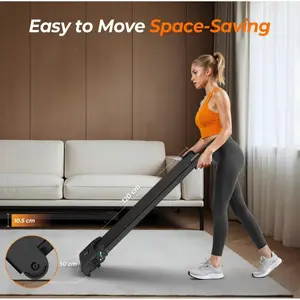 Under-Desk Treadmill, 4-in-1 Portable 9% Incline Silent Walking Machine, Lightweight 265 lbs Load Capacity Fitness Equipment for Home Office, with Remote Control & LED Display for Walking Training