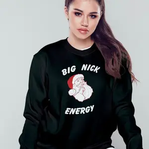 Big Nick Energy Christmas Women's Sweater - Soft and Comfortable Pullover for Holiday Gatherings and Events