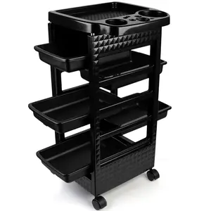 Beauty Salon Trolley Cart with Wheels,Salon Rolling Cart for Stylist with 5 Removable Drawers,Multipurpose Beauty Cart,Mobile Storage Station,Hairstylist Cart for Beauty Tattoo Hairdressing