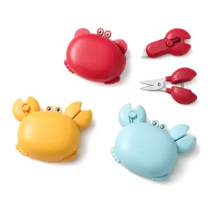 Magnetic Crab Bottle Opener, Multi-Use Kitchen Gadget with Mini Scissors & Box Cutter, Cute Fridge Decor