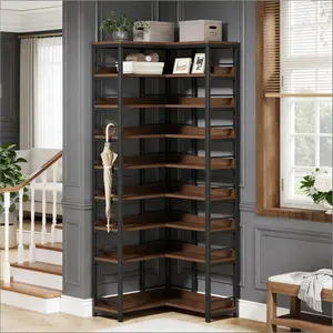 Corner Shoe Rack, Freestanding Shoe Storage Shelf