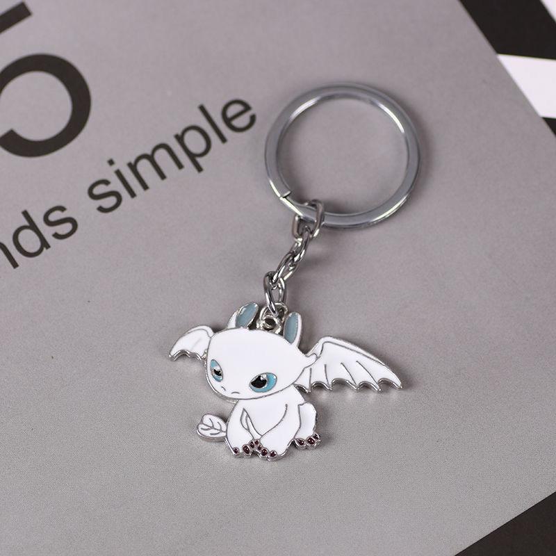 Japanese Style Cartoon Anime How To Train Your Dragon Metal Key Chain Cute Creative Couple Accessories Gifts Children Toys