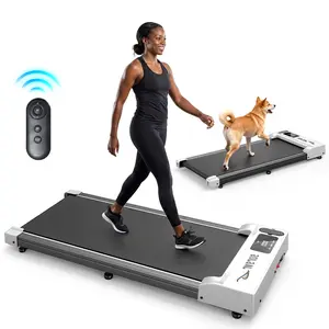 JAGJOG JT21 Walking Pad, 2.5HP Quiet Under Desk Treadmill with 3 Modes, 15" Auto-Align Running Belt, Remote Control & LED Display, Portable Walking Treadmill for Home Office