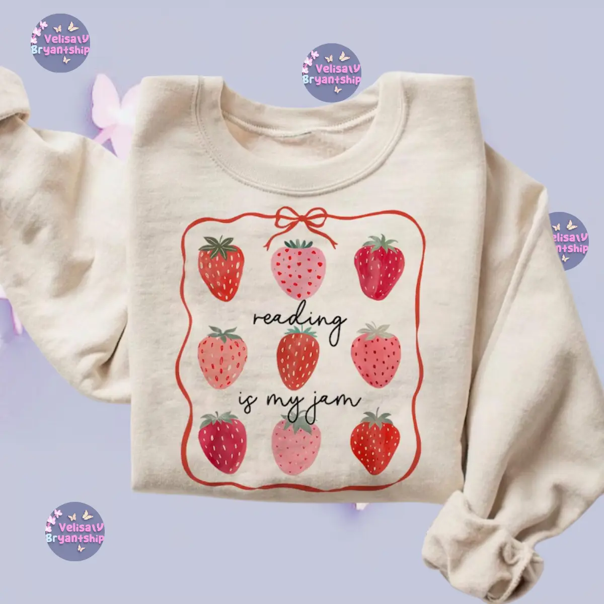 Reading Is My Jam Shirt, Cute Strawberry Reading Sweatshirt, Teacher Librarian Design for Book Lovers, Teacher Reading Shirt