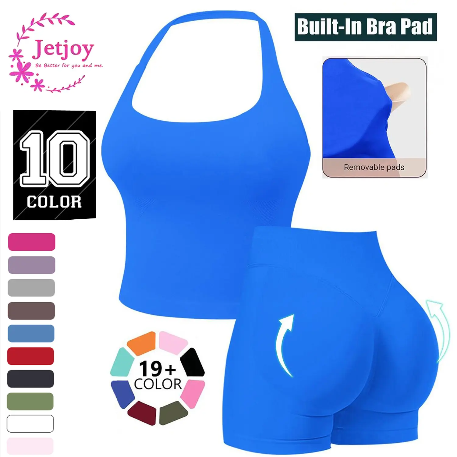 Seamless 2 Piece Workout Sets for Women,summeroutfit T Shirt Tank Top + Workout Shorts Butt Lifting Gym Seamless Booty Biker Shorts, Going Out Gym Sets Fitness Clothes Skinny Sportswear Compression Activewear Gymwear Fitness Clothes Mesh Athleisure summer