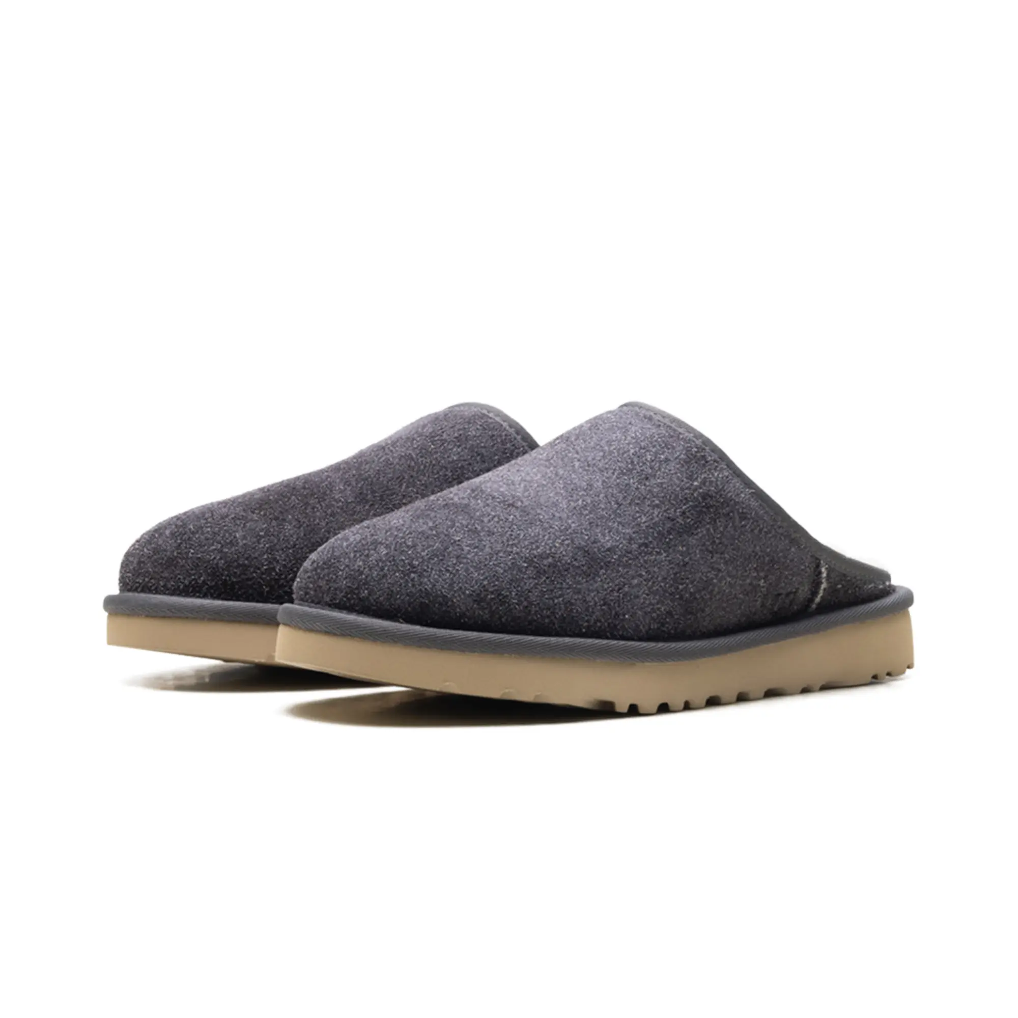 Classic Slip-On Shaggy Suede Slipper "Dark Grey" 1153104 DGRY