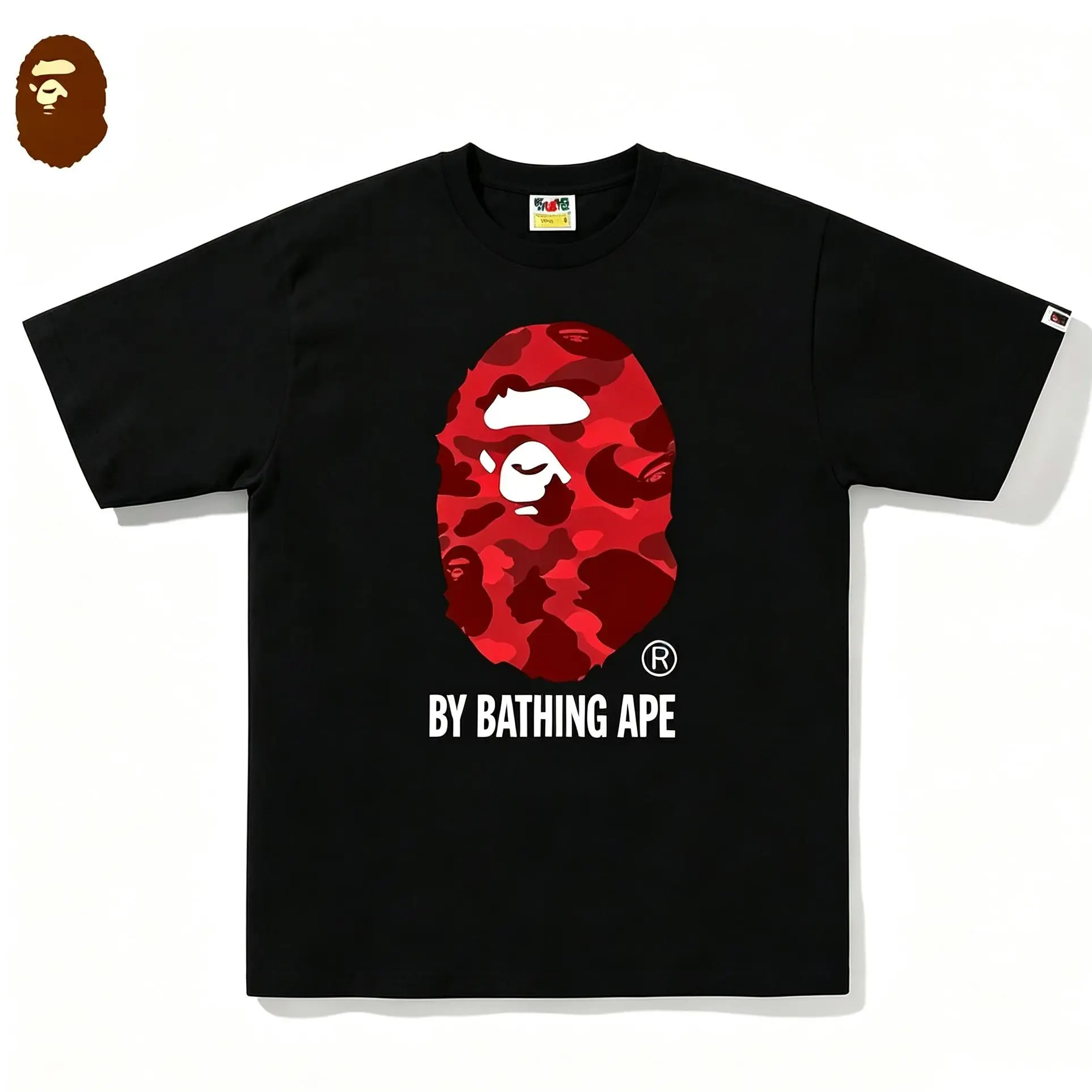 BAPE Abc Camo By Bathing Ape Tee 100% Cotton Relaxed Fit Crew Neck Graphic T-Shirt Menswear Print