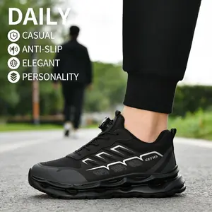 Industrial Construction Safety Shoes, Fashionable Versatile Steel Toe Anti-Puncture Lightweight Work Sneakers for Daily Casual Use