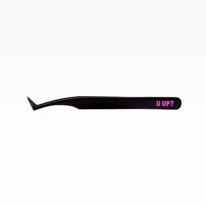 LASH ANARCHIST L Curve Lash Tweezer 'U Up?' - Fanboy Collection, Black Tweezer for Lash Application
