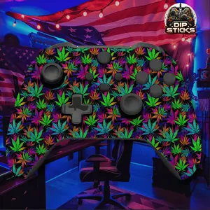 Black Light Blaze Design Hydro Dipped Gaming Decorative Cover