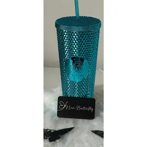 2023 AUTHENTIC STARBUCKS SUMMER Tumbler Blue Chrome Studded Limited Edition  Summer Edition