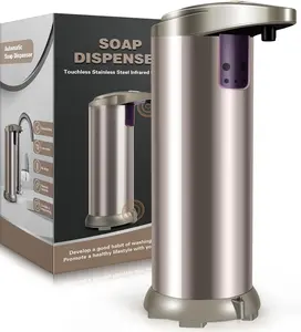 Automatic Soap Dispenser, Fits Most Soaps, 3 Adjustable Dispensing Levels, Precise Sensing, Easy to Use & Refill, Touchless Soap Dispenser for Kitchen