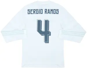 Home Retro Long Sleeve Shirt 2015-16 Sergio #4