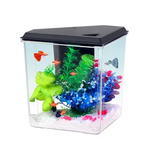 Aqua Culture  1 Gallon  Plastic Aquarium , Black, 10.1''L x 6.76''W x 8.12''H