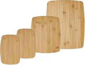 4-Piece Reversible Bamboo Cutting And Charcuterie Board Set, Assorted Size