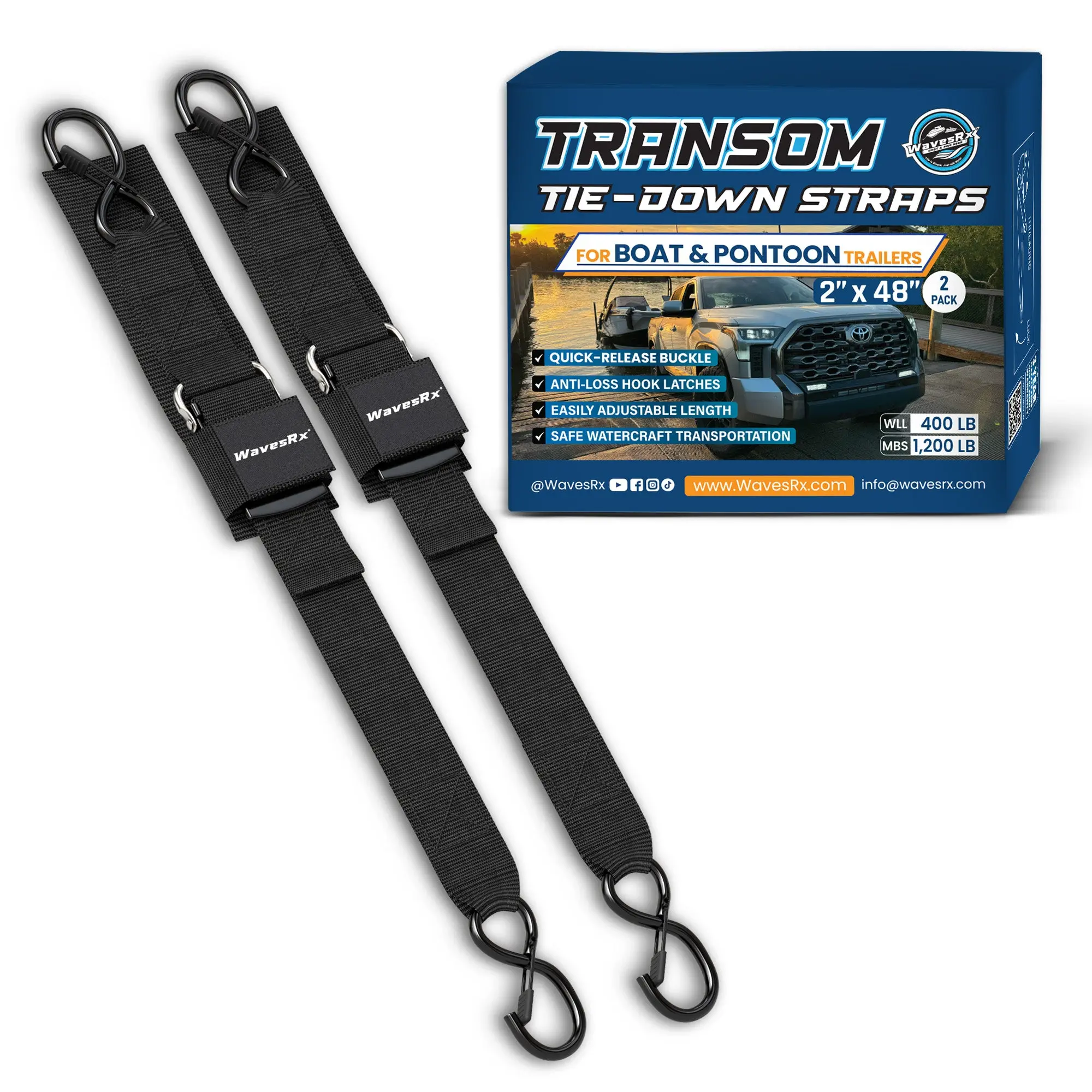 48IN BOAT TRANSOM STRAPS