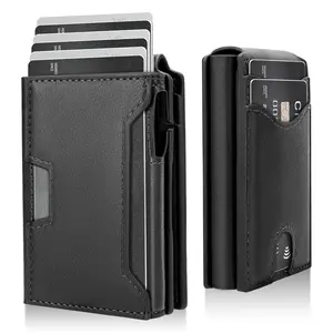 2026 Upgraded Wallet for Men, Mens Wallet Minimalist Slim Wallet, Smart Pop Up Case Wallet with ID Window RFID Blocking Bifold Wallet