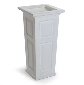 Mayne 4833W Nantucket Tall Planter - White