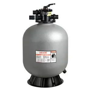 【Summervibes】VEVOR Sand Filter, 24-Inch, 65 GPM Above Inground Swimming Pool Sand Filter System, with 7-Way Multi-Port Valve, Backwash, Rinse, Recirculate, Waste, Winter, Closed Modes, for Above In Ground Pools