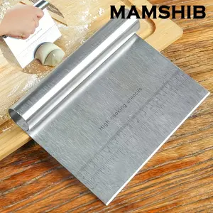 Stainless Steel Kitchen Spatula and Dough Tools. Food-grade Professional Baking Tools. Durable Dough Cutter and Bread Cutter. Efficient Scraping and Cutting of Bowls. Easy to Clean. Dining Service Tools and Tableware.