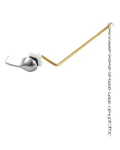 Toilet Handle Replacement Kit - Side Mount Universal Toilet Flush Handle Chrome Finish - Easy Installation, Durable Chrome Plated Construction, High Compatibility With Most Toilets, Bathroom Repair Accessory For Quick Replacement