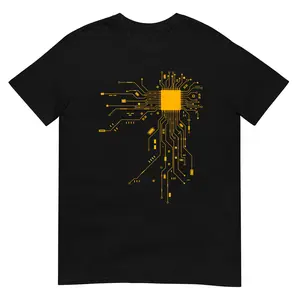 Anatomical Heart CPU Processor Computer Science Programmer T-Shirt Short Sleeve, Round Neck, Fashion TShirt