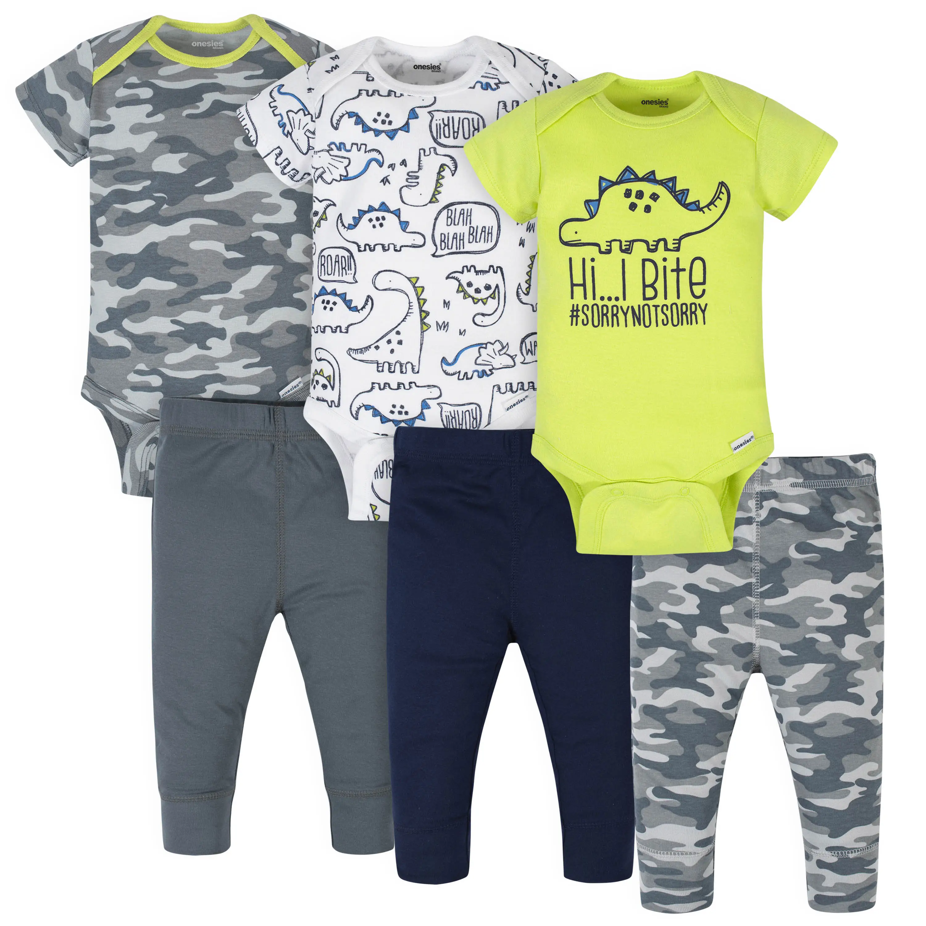 Onesies® Brand Baby Boys' Bodysuits & Pants 6-Piece Set