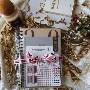 2026 Planner Bundle | Neutral Christian Planner Gift Set | Faith Notebook, Scripture Pen, Tabs & Bookmark | Beige Planner Set