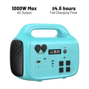 1000W/1024Wh Portable Power Station(200W/400W Solar Panel Optional) with 4 AC Outlets 120V Solar Generator Backup Power for Camping Tents & Emergency Use Lighting Emergency Battery Pack High-Capacity Fast-Charging outdoor home travel usb-c output