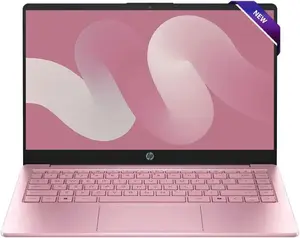HP 14-Inch Laptop Thin Lightweight Powerful 4GB RAM 64GB Onboard Storage  1-Year AI Enabled Microsoft 365 Intel Pentium Core Windows 11, PINK