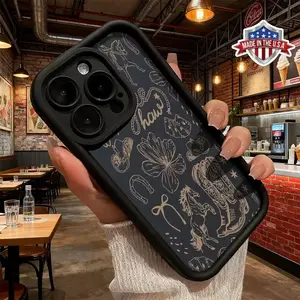 Western Cowboy Style Phone Case for iPhone 17 16 15 14 Pro Max 13 12 11 XR XS Plus Shockproof  Anti Scratch Protective Slim TPU Cover