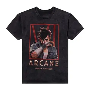 Arcane Vi Dark Wash T-Shirt, Unisex Graphic T-Shirt for Men and Women, League of Legends Gift Top Streetwear Summer Crewneck