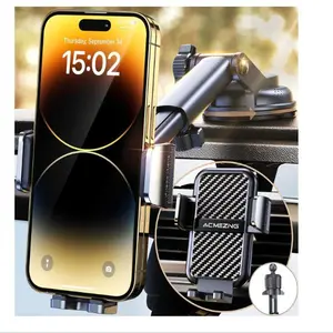 B BRAZIFY Universal Car Phone Holder with Nano-Gel Suction Cup for Dashboard and Windshield Mount