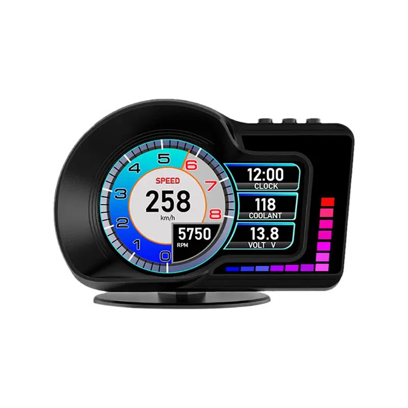 Dual Mode Speedometer Display - 3.5" IPS Screen, Dashboard Mount, Easy Install, Turbo Gauge, 6 Multiple Alarms, 8 Color Ambient Lights, 5 Themes, Car Interior Accessory for 2008-2025 Gasoline Cars, Car Accessories, Accessories For Car f