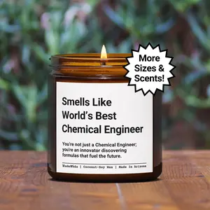 World’s Best Chemical Engineer Candle | Chemical Engineer Gifts, Gift For Chemical Engineer, Future Chemical Engineer, Chemical Engineering